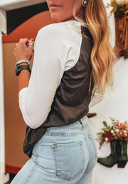 Yee Haw Contrast Raglan Sleeve T-Shirt