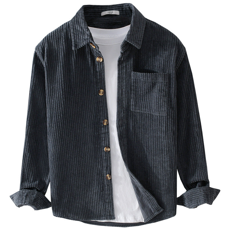 Loose Fit Corduroy Retro Top