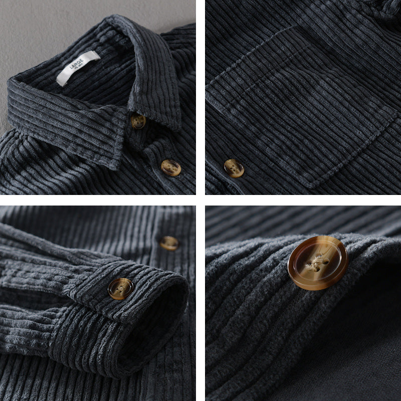 Loose Fit Corduroy Retro Top