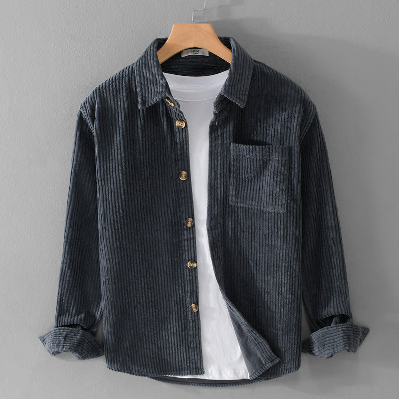 Loose Fit Corduroy Retro Top