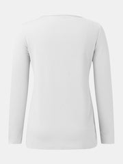 Full Size Scoop Neck Long Sleeve Shirt