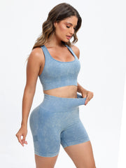 Scoop Neck Wide Strap Top & Shorts Active Set