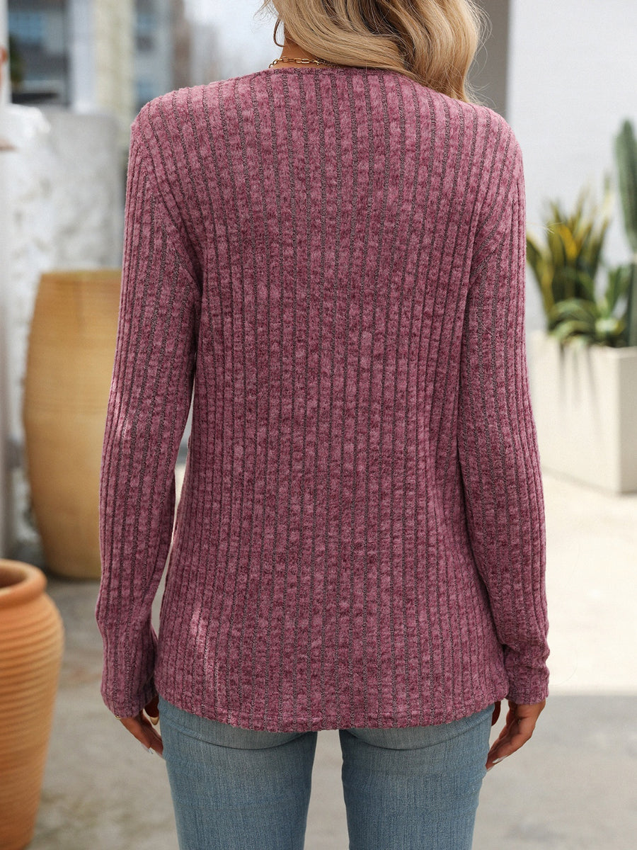 Square Neck Long Sleeve Shirt