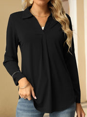 Johnny Collar Long Sleeve Shirt