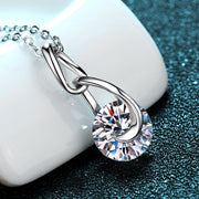 2 Carat Moissanite Sterling Silver Necklace