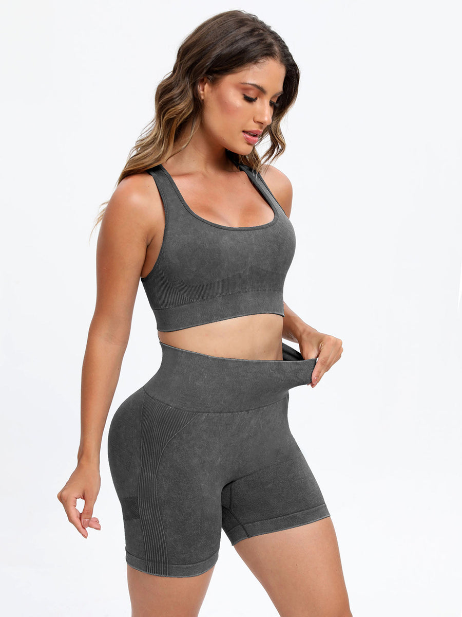 Scoop Neck Wide Strap Top & Shorts Active Set