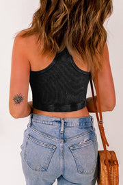 Charcoal Round Neck Racerback Tank