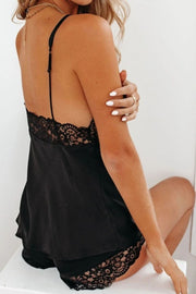 Lace Detail Cami & Shorts Lounge Set