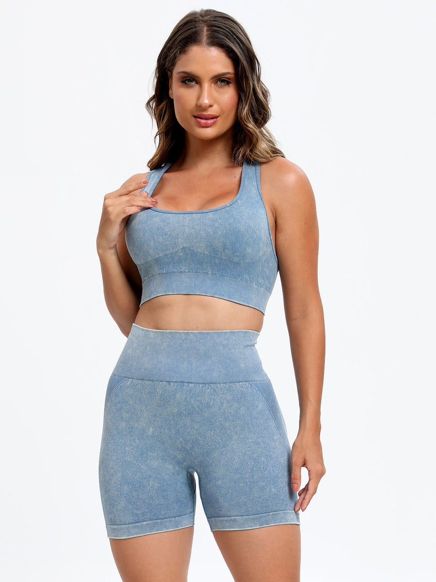 Scoop Neck Wide Strap Top & Shorts Active Set