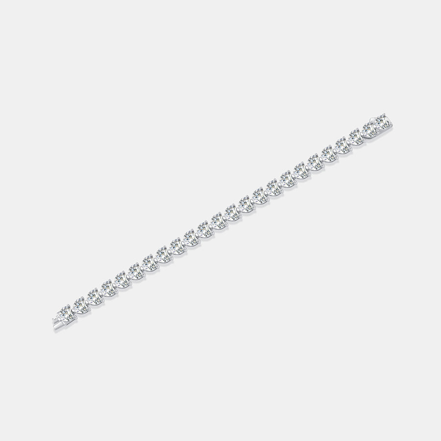 24 Carat Moissanite Sterling Silver Heart Bracelet