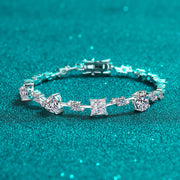 6.2 Carat Moissanite Sterling Silver Bracelet