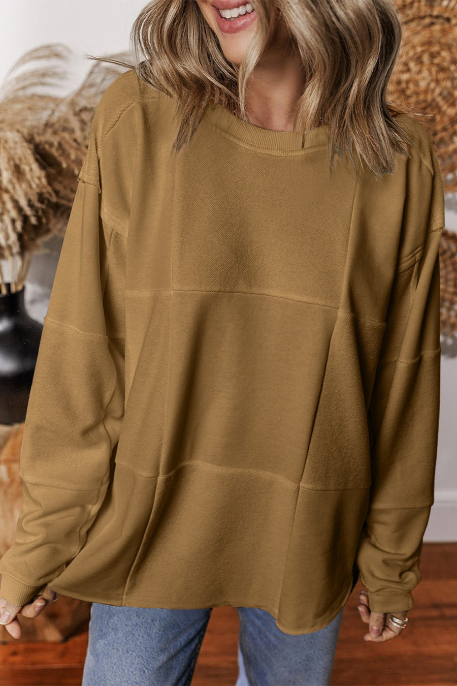 Round Neck Casual Long Sleeve Sweatshirt