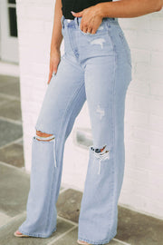 Distressed True Fit High Waist Jeans