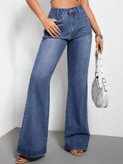 Wide Pocket Bootcut Jeans