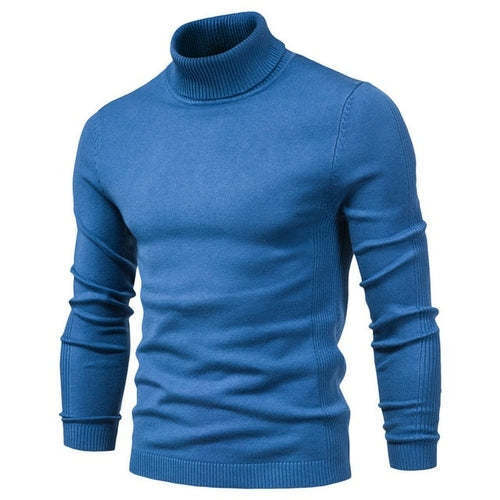 Solid Color Casual Turtleneck Sweater