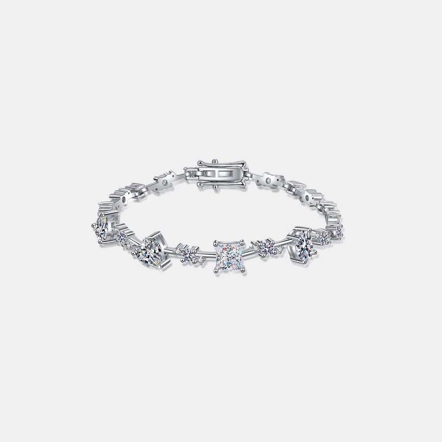 6.2 Carat Moissanite Sterling Silver Bracelet