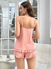 Scoop Neck Top & Shorts Lounge Set