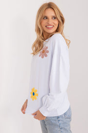 Flower Print Long Sleeve Sweatshirt