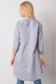Moda Button Down Long Tail Leisure Top