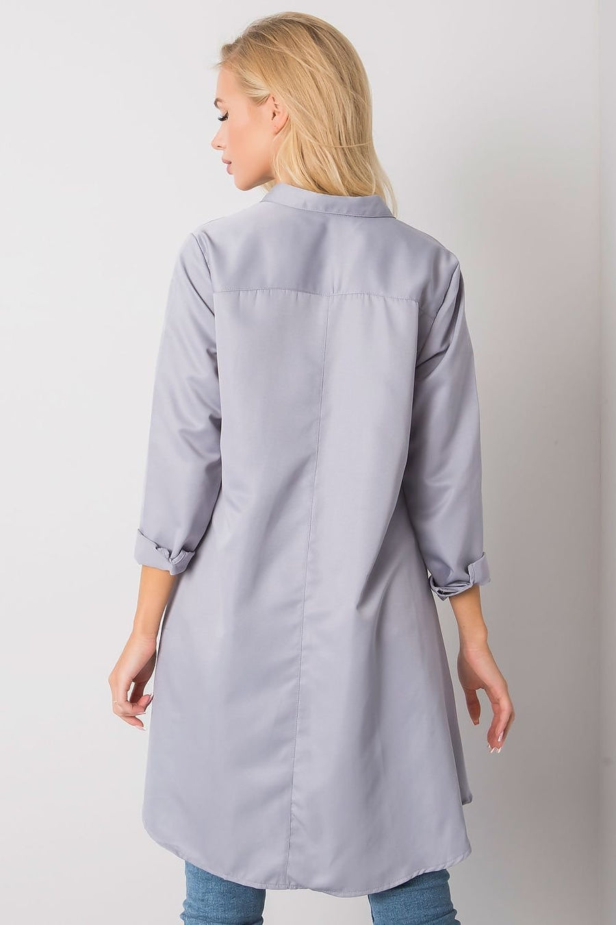 Moda Button Down Long Tail Leisure Top