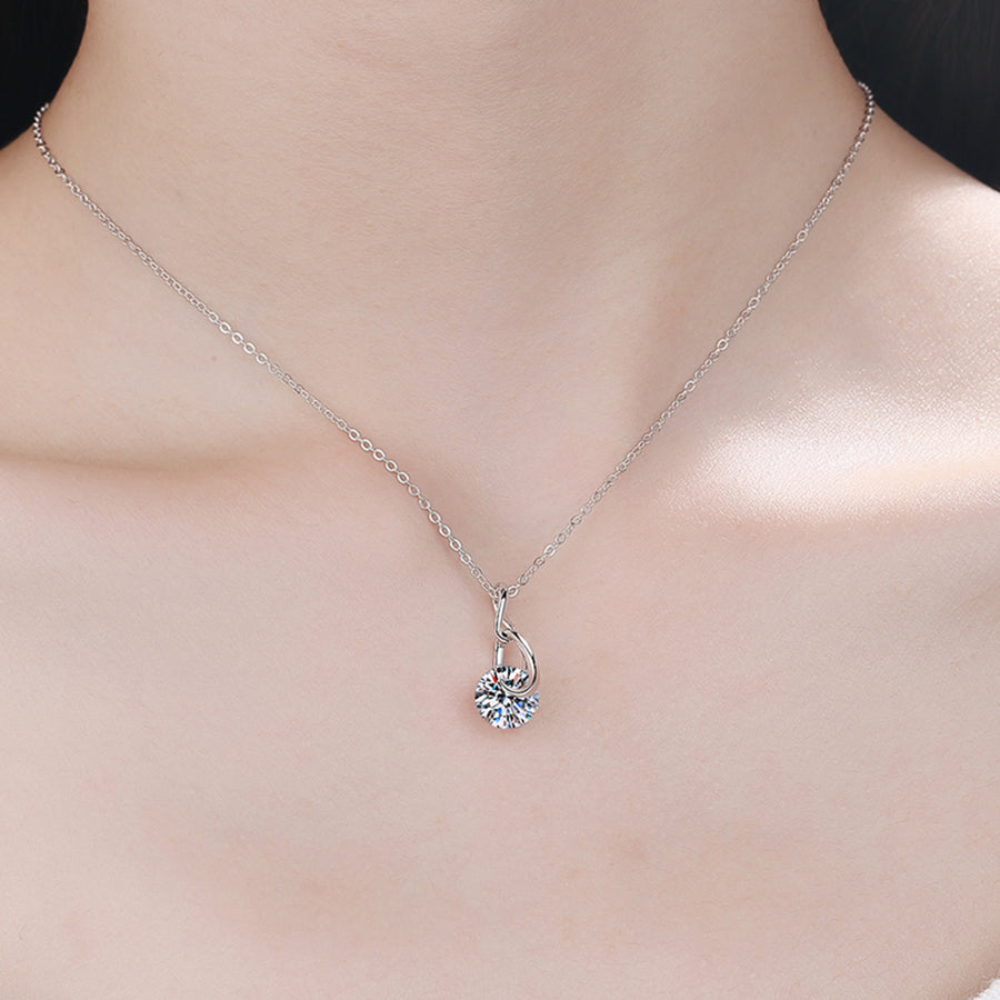 2 Carat Moissanite Sterling Silver Necklace