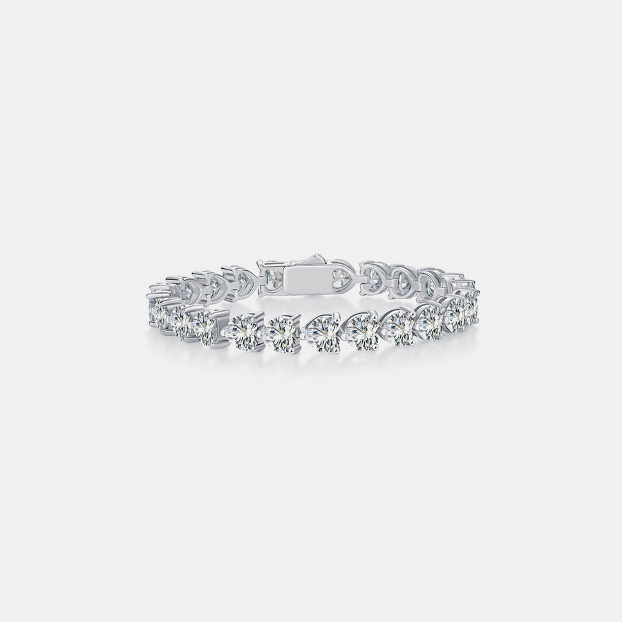 24 Carat Moissanite Sterling Silver Heart Bracelet