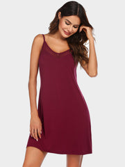 Scoop Neck Spaghetti Strap Lounge Dress