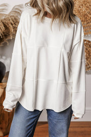 Round Neck Casual Long Sleeve Sweatshirt