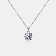 1 Carat Moissanite Sterling Silver Necklace