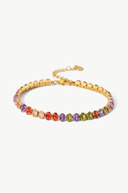 18K Gold Plated Multicolored Zircon Bracelet - SIR SAVE ALOT