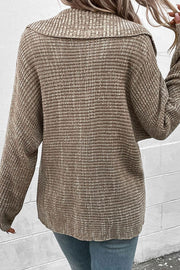 Heathered Horizontal-Ribbing Pullover Sweater - SIR SAVE ALOT