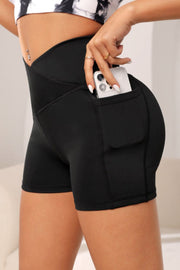 Wide Waistband Active Shorts