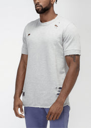 French Terry Short Sleeve Tee Grinding Grey - SIR SAVE ALOT