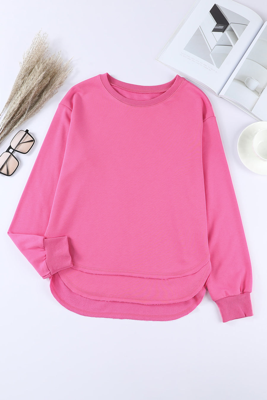 Side Slit Drop Shoulder Sweatshirt - SIR SAVE ALOT