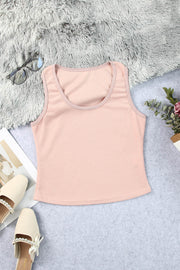 Waffle-Knit Scoop Neck Tank Top - SIR SAVE ALOT