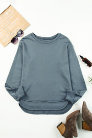 Side Slit Drop Shoulder Sweatshirt - SIR SAVE ALOT