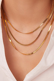 Triple-Layered Snake Chain Necklace - SIR SAVE ALOT