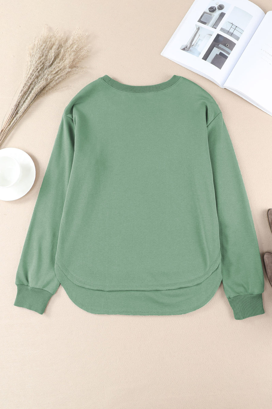 Side Slit Drop Shoulder Sweatshirt - SIR SAVE ALOT