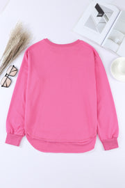 Side Slit Drop Shoulder Sweatshirt - SIR SAVE ALOT