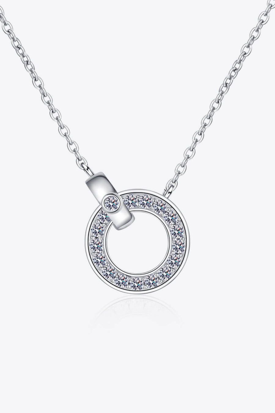 Moissanite Pendant Rhodium Plated Necklace - SIR SAVE ALOT