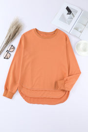 Side Slit Drop Shoulder Sweatshirt - SIR SAVE ALOT