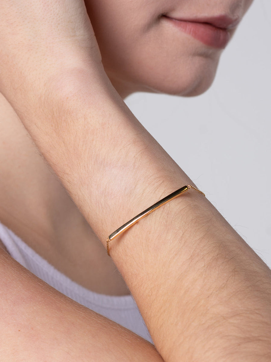 Gold Plated Bar Bracelet - SIR SAVE ALOT