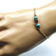 Gold Filled Pink Turquoise Gemstone Bracelet - SIR SAVE ALOT
