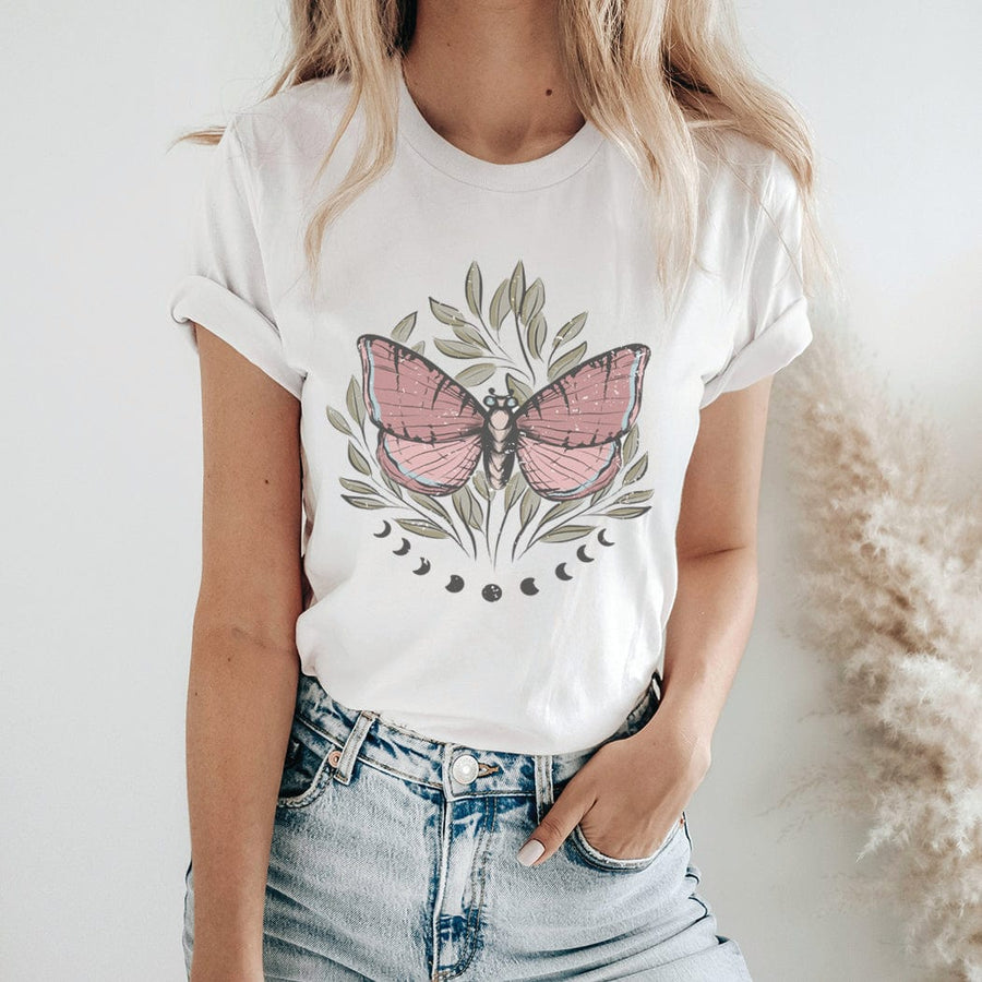 Boho Moon Butterfly Graphic T-Shirt - SIR SAVE ALOT