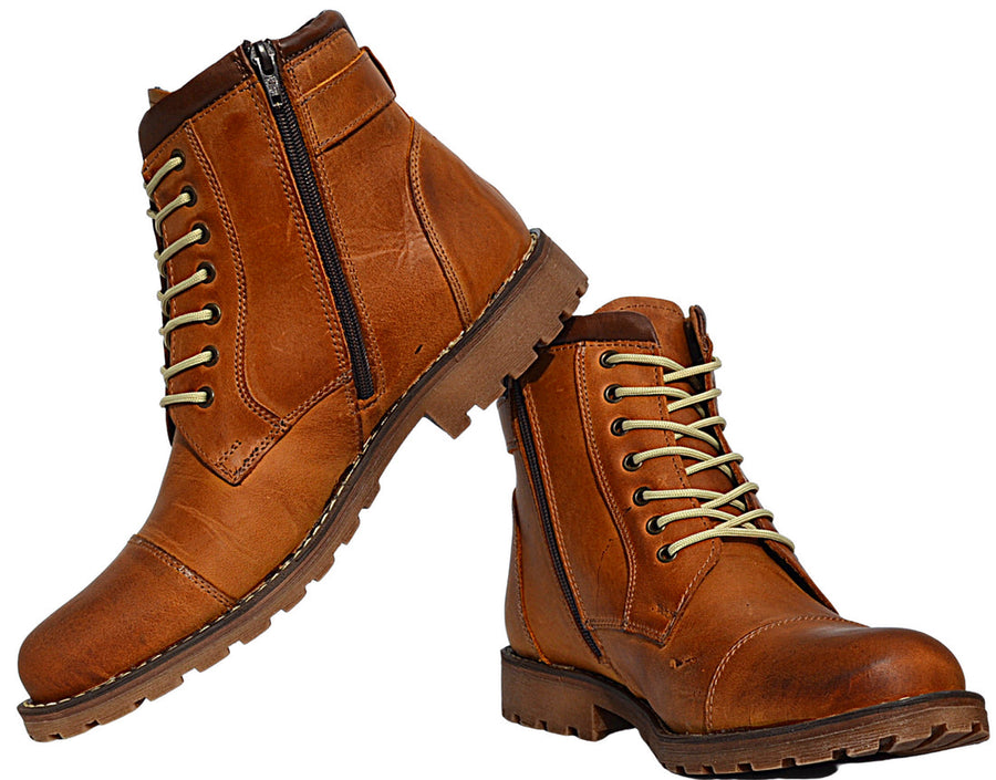 Spyro Leather Chukka Biker Boots - SIR SAVE ALOT