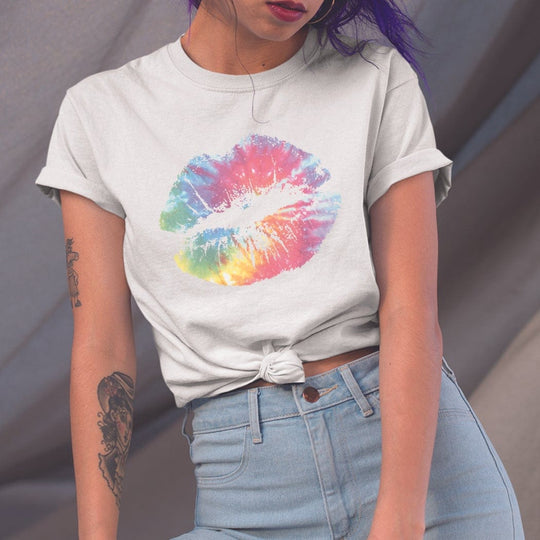 Tie-Dye Lips Graphic T-Shirt - SIR SAVE ALOT