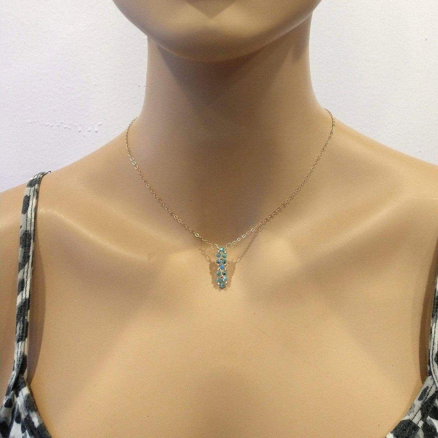 Tiny Super Sparkly Vertical Crystal Bar Necklace - SIR SAVE ALOT