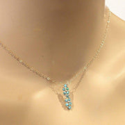 Tiny Super Sparkly Vertical Crystal Bar Necklace - SIR SAVE ALOT