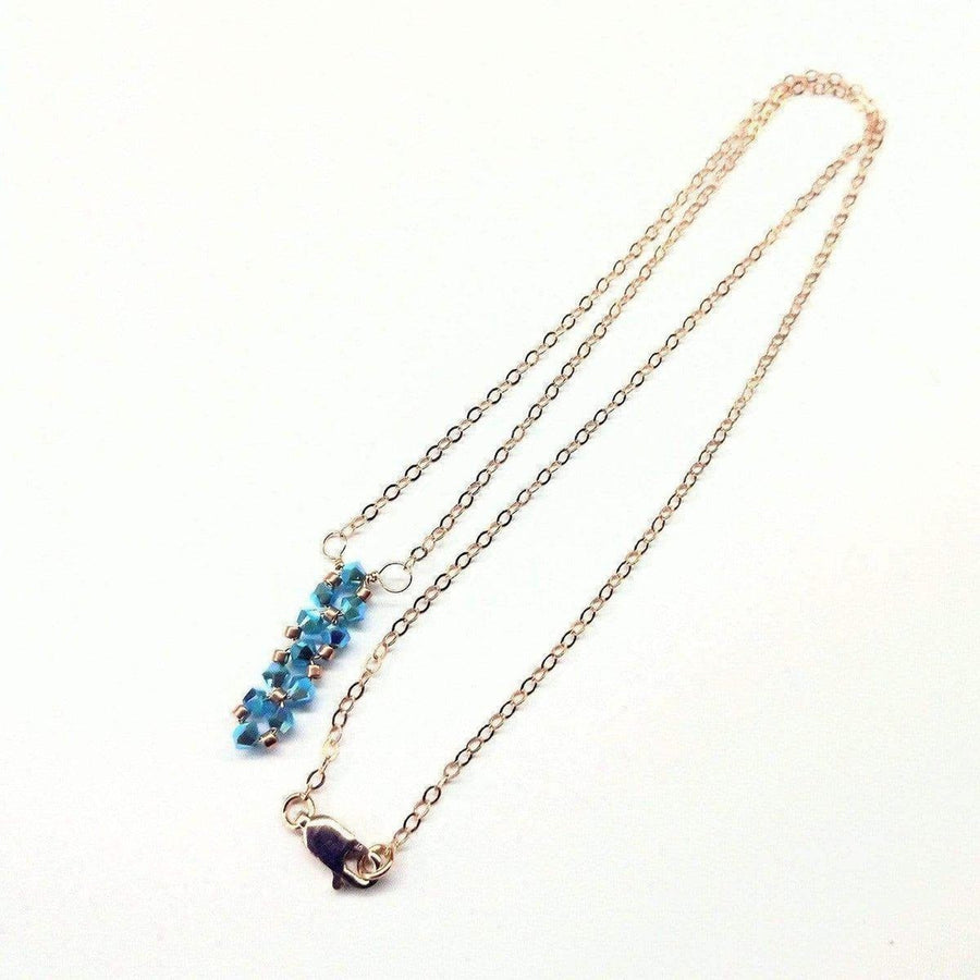 Tiny Super Sparkly Vertical Crystal Bar Necklace - SIR SAVE ALOT