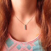 Tiny Super Sparkly Vertical Crystal Bar Necklace - SIR SAVE ALOT